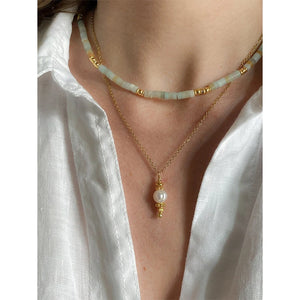 Natural Stone Beaded Necklace Bohemian Collier Femme Women Statement Jewelry