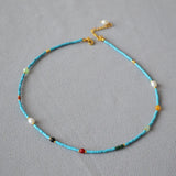 Natural Turquoise Beads Chocker Necklace For Men