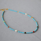 Natural Turquoise Beads Chocker Necklace For Men
