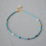 Natural Turquoise Beads Chocker Necklace For Men