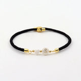 Colorful Adjustable A-Z Initials Rope Charm Bracelet Women