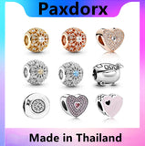 Heart Shaped Charm DIY 100% S925 Beads Fit Pan Moment Aircraft Charms Bracelet