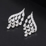 Versatile High Tassel Zircon Earrings for Engagement and Wedding