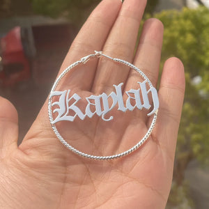 Personalized Hoop Name Earrings Gift