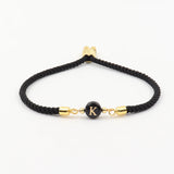 Colorful Rope Charm Bracelet Women Adjustable A-Z Initial Letter Bracelet