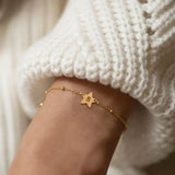 Hot Star Initial Bracelet Women A-Z Letter Stainless Steel Chain