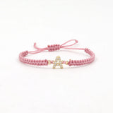 Adjustable Rope Charm Bracelet Women A-Z Letter Colorful Bracelet