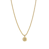 Initials Necklace Women Stainless Steel Chain Letter Pendant Necklace