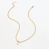 Initials Necklace Women Stainless Steel Chain Letter Pendant Necklace