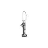 S925 Sterling Silver Lucky Number Beads Pendant
