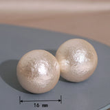 Big Pearl Stud Earring Women Wedding Party Jewelry