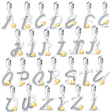 925 Silver 26 Letters Pendant for Bracelet DIY Gift