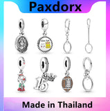 Fit Pan Charm Key Buckle S925 Sterling Silver DIY Pendant Beads Gift