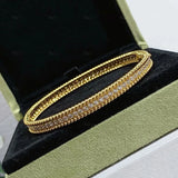 925 Silver Zircon Edge Bead Bracelet for Women's Light Banquet Gift