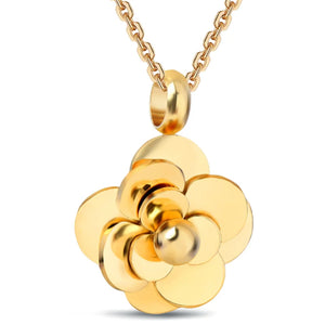 Titanium Steel Flower Necklace Crystal Sweet Romantic Jewelry