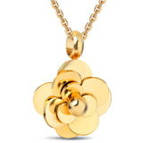 Titanium Steel Flower Necklace Crystal Sweet Romantic Jewelry
