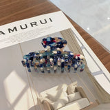 Print Acrylic Hairpins Hair Clip Crab Hair Claws Clamp For Women