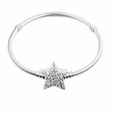 925 Silver Studded Chain Charm Bracelet Women DIY Jewelry