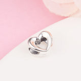 Radiant Open Heart Charm S925 Sterling Jewelry Bracelets