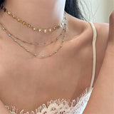 Colorful Enamel Beads Chain Necklace for Women