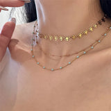 Colorful Enamel Beads Chain Necklace for Women