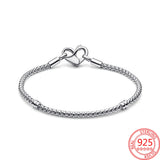 Infinity Heart Clasp Studded Chain Bracelet Women Jewelry