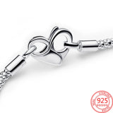 Infinity Heart Clasp Studded Chain Bracelet Women Jewelry