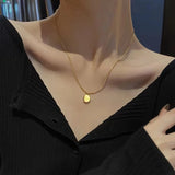 Irregular Letter Pendant Steel Necklace for Women's Jewelry