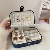 PU Leather Jewelry Box Earring Storage Display Organizer