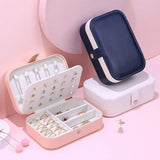 PU Leather Jewelry Box Earring Storage Display Organizer