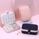 PU Leather Jewelry Box Earring Storage Display Organizer