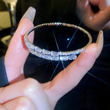 Geometric Round Opening Bracelet Women's Jewelry