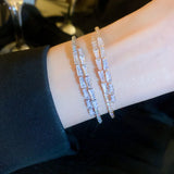Geometric Round Opening Bracelet Women's Jewelry