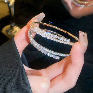 Geometric Round Opening Bracelet Women's Jewelry
