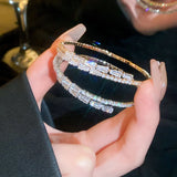 Geometric Round Opening Bracelet Women's Jewelry