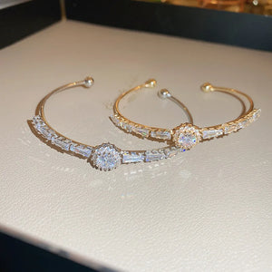 Geometric Opening Bracelet Romantic Women's Jewelry