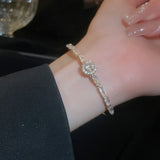 Geometric Opening Bracelet Romantic Women's Jewelry