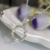 Small Fresh Ring Pendant Necklace Twist Rope Ring Clavicle Chain