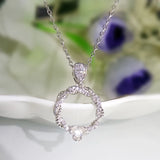 Small Fresh Ring Pendant Necklace Twist Rope Ring Clavicle Chain