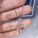 Small Fresh Ring Pendant Necklace Twist Rope Ring Clavicle Chain