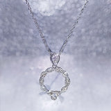 Small Fresh Ring Pendant Necklace Twist Rope Ring Clavicle Chain