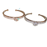 Flower Double Opening Bracelet Romantic Women's Jewelry