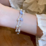 Double Layer Pearl Bracelet Women's Jewelry