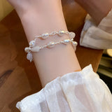 Double Layer Pearl Bracelet Women's Jewelry