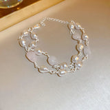 Double Layer Pearl Bracelet Women's Jewelry