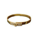 Metal Snap Bracelet Crystal Geometric Women's Jewelry