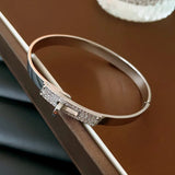 Metal Snap Bracelet Crystal Geometric Women's Jewelry