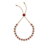 Red Crystal Retro Bracelet Women's Jewelry