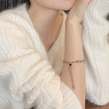 Red Crystal Retro Bracelet Women's Jewelry