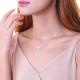 Zircon Floral Necklace Small Flower Jewelry for Women